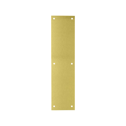 Don-Jo 70-605 Push Plate 3.5in x 15in, 605/US3 Polished Brass