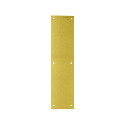 Don-Jo 72-606 Push Plate 6in x 16in, 606/US4 Satin Brass