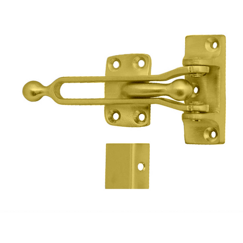 Don-Jo 1604-606 Door Flip Guard, Brass Material, 606/US4 Satin Brass