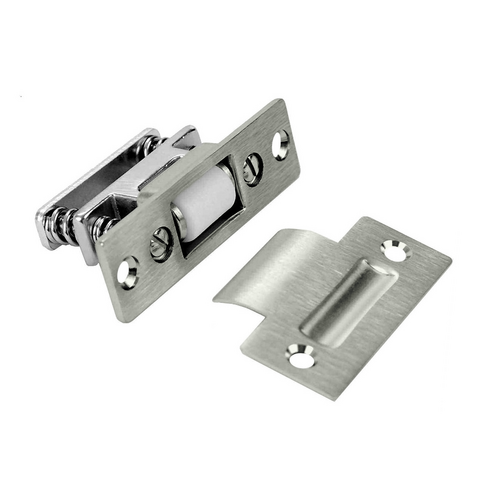 Don-Jo 1702-619 Roller Latch with T-Strike, 3-3/8in L x 1in W, Satin Nickel