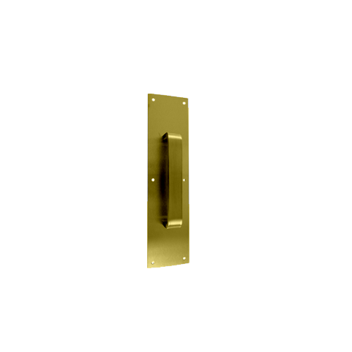Don-Jo 7131-605 Pull Plate 4in x 16in, Wide Flat Pull, 8in CTC, 605/US3 Polished Brass