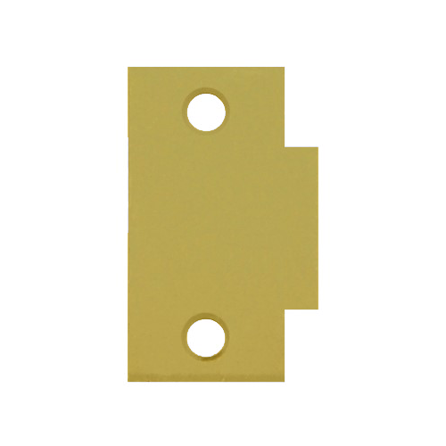 Don-Jo BTS-160-BP Blank T-Strike Filler Plate, 2-3/4in x 1-3/8in, 605/US3 Bright Brass Plated