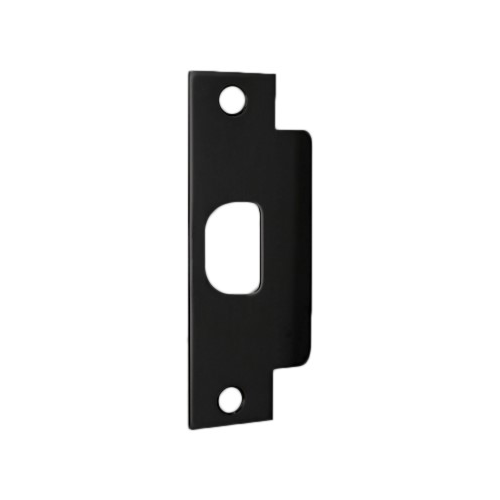 Don-Jo EW-161-622 Extended Width Latch Hole ASA Strike, 4-7/8in x 1-1/14in, 622/US19 Black