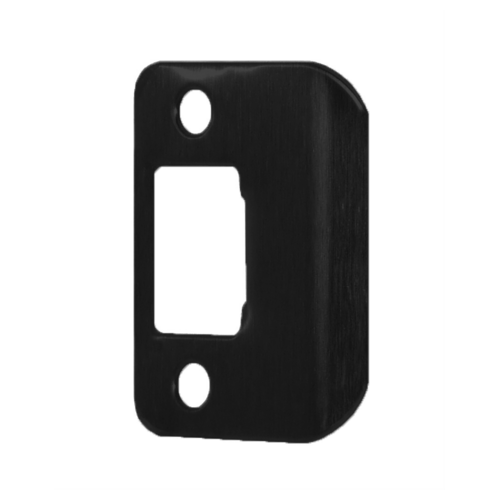 Don-Jo ST-214-RC-622 Radius Corner Full Lip Strike, 2-1/4in x 1-1/4in, 622/US19 Black