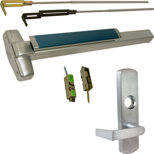 Von Duprin LD-9847L-626-36-LHR 06 KIT CVR Concealed Vertical Rod Exit Device, 996L-06 Lever Trim, Satin Chrome