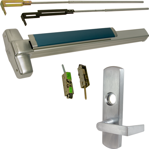 Von Duprin LD-9847L-626-36-RHR 06 KIT CVR Concealed Vertical Rod Exit Device, 996L-06 Lever Trim, Satin Chrome