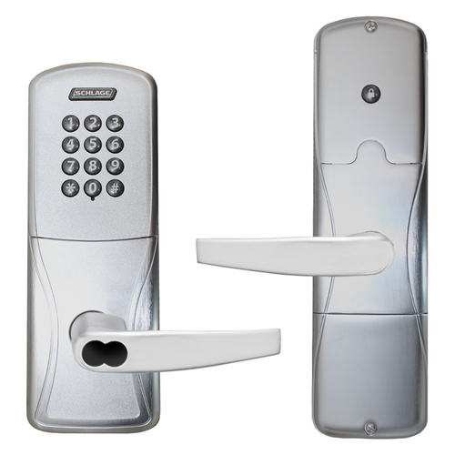 Schlage AD300-CY40KP-SPA626-JD KIT - Hardwired Keypad Privacy Lock, Sparta Lever, Grade 1, Satin Chrome