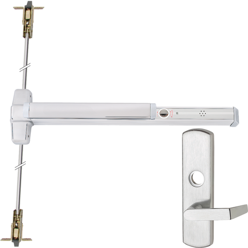 Von Duprin 9947L-626-36-RHR 06 ALK Alarmed CVR Grooved Exit Device with 996L-06 Lever Trim, Satin Chrome, Grade 1