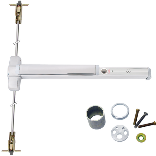 Von Duprin 9947NL-OP-626-36 ALK Alarmed CVR Grooved Exit Device 110MD-NL-OP Nightlatch Trim, Satin Chrome