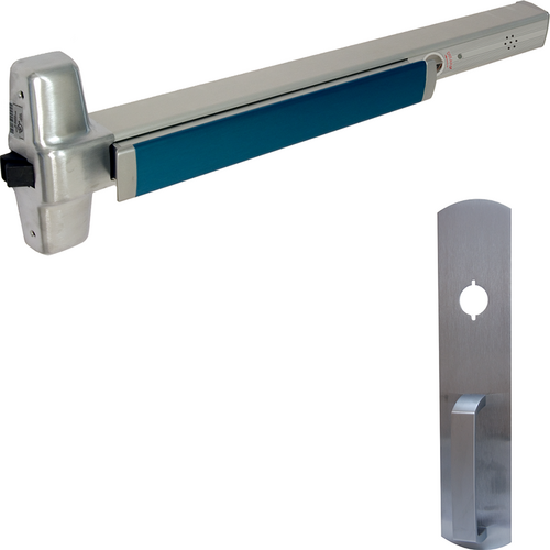 Von Duprin 98NL-F-626-36 ALK Alarmed Fire Rated Rim Exit Device 990NL Nightlatch Trim, 36in, Grade 1, Satin Chrome