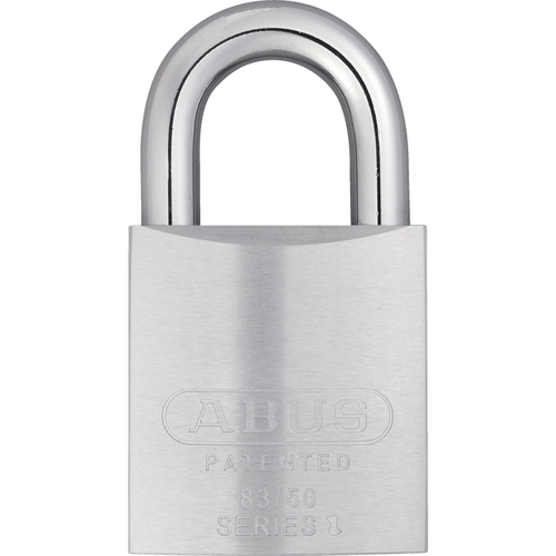 Abus 83IC/50HB50 Chrome Plated Brass Padlock 1-7/8in Wide - SFIC Prep, Less Core, 3/8in Shackle