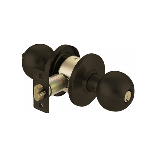 Cal-Royal BA00 US10BE Barrington Cylindrical Knob, Schlage C Keyway, KA4, Grade 2, Dark Bronze