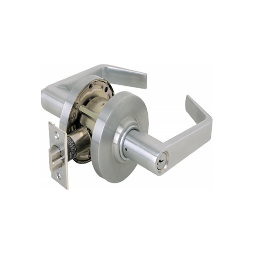 Cal-Royal ICXP00 US26D XP Bent Lever, SFIC Prep, Less Core, 2-3/4in Backset, Grade 2, Satin Chrome