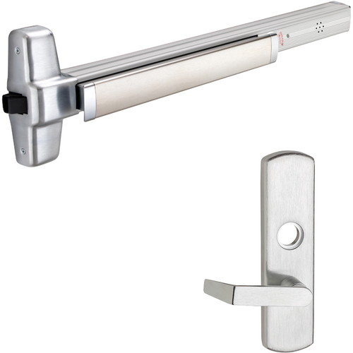 Von Duprin 99L-NL-626-36-LHR 06 ALK Alarmed Rim Exit Device Nightlatch Lever Trim, LHR, 36in, Grade 1, Satin Chrome