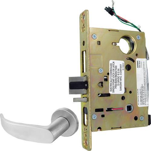 Sargent LC-8271-LNP-26D 12/24VDC Electrified Mortise Lock Kit, LNP Rose x P Lever, Fail Safe/Secure, Dual Voltage