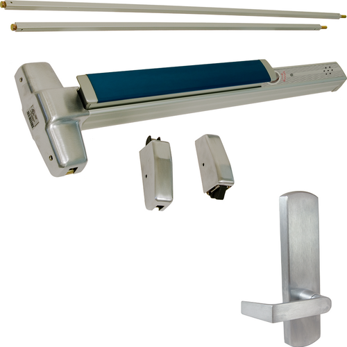 Von Duprin RX-9927L-DT-F-626-48-LHR-06-ALK Alarmed Fire-Rated Exit Device with Dummy Lever Trim, Satin Chrome, Grade 1