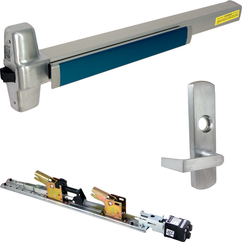 Von Duprin QELA-98L-F-626-36-LHR 06 QEL Fire Rated Rim Exit Device, 996L-06 Lever Trim, 36in, Satin Chrome