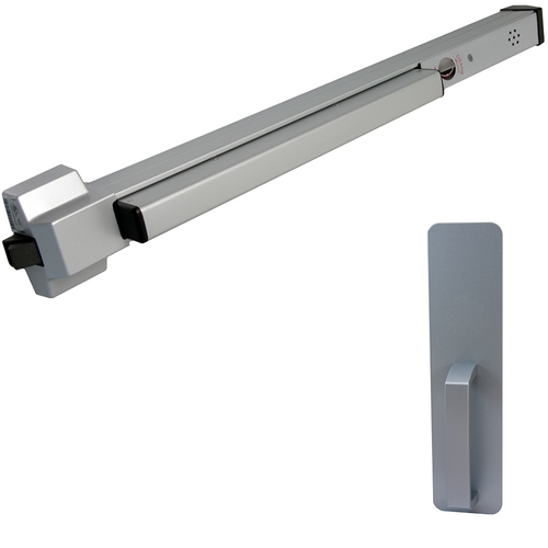 Von Duprin 22DT-230-F-689-48 ALK Alarmed Fire Rated Rim Exit Device, 230DT Offset Pull, Grade 1, Aluminum