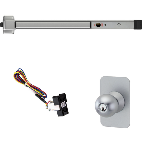 Von Duprin RX-22K-689-48 ALK KIT - RX Alarmed Rim Exit Device, 210K Knob Trim, 48in, Grade 1, Aluminum