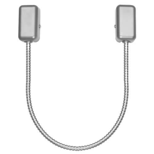 Security Door Controls PT-3/8-V Power Transfer Loop, Surface Mount, 20in Armored Flex Conduit, Satin Aluminum