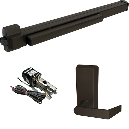 Von Duprin HD-QELA-22L-BE-695-36 RHR QEL Rim Exit Device, 230L-BE Passage Lever Trim, RHR, 36in, Grade 1, Dark Bronze