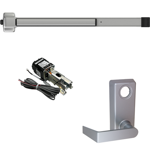 Von Duprin HD-QELA-22L-689-48 LHR QEL Rim Exit Device, 230L Lever Trim, LHR, 48in, Hex Dogging, Grade 1, Aluminum