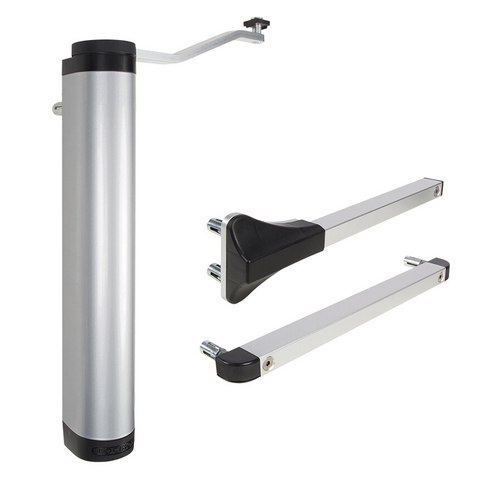 Locinox USA VERTICLOSE-2-SILV Hydraulic Gate Closer for 90 and 180 Degree Gates, Silver