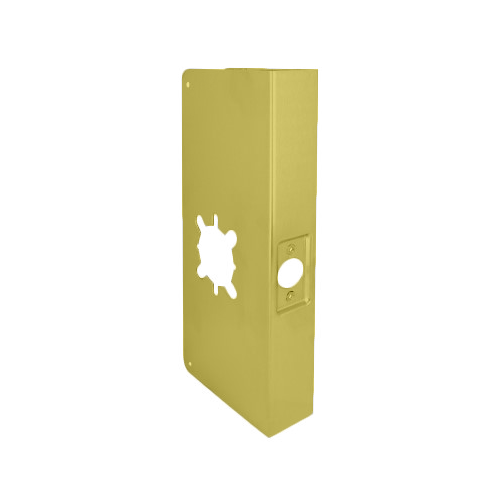 Don-Jo 12-PB-2-CW Door Wrap, 2-3/4in Backset, 1-3/4in Door, Polished Brass, Indent Latch Prep