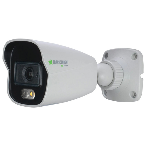 Vitek VTC-TNB4FEA-2 4MP H.265 30fps Knight Guard LED Bullet Camera, True WDR, 80' IR Range, White