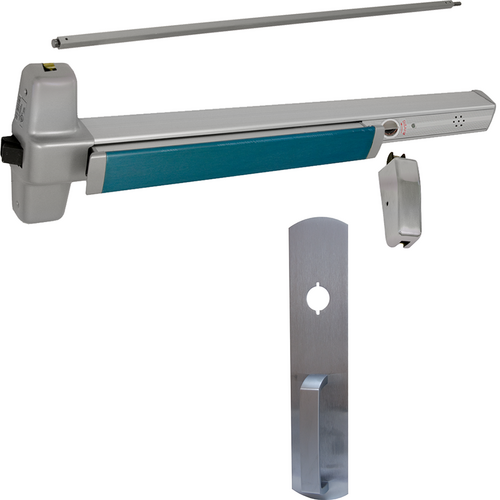 Von Duprin RX-9927NL-628-48-LBR-ALK Alarmed Exit Device Kit with Nightlatch Trim, Grade 1, Satin Aluminum