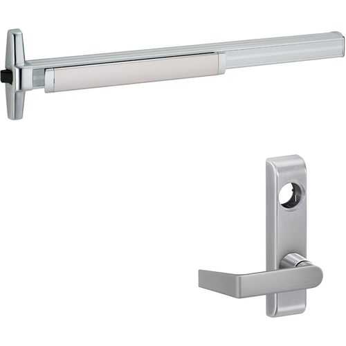 Von Duprin LD33A-L-626-48-LHR Narrow Stile Rim Exit Device Kit, 360L-06 Lever Trim, Satin Chrome, Grade 1