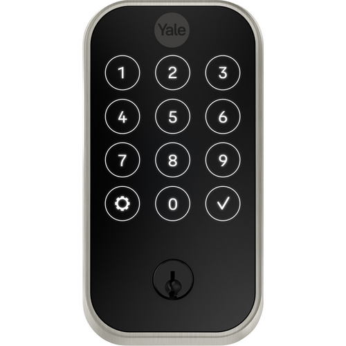 Yale YRD624 BLE 619 SCKD Yale Pro 2 Bluetooth Deadbolt Touchscreen Lock, SC1 Key Override, Satin Nickel