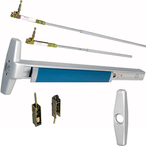 Von Duprin 3347A-NL-OP-626-36 ALK Alarmed Narrow Stile CVR Exit Device 388 NL-OP Nightlatch Trim, Satin Chrome