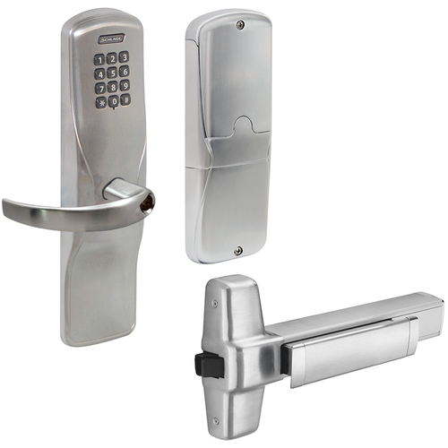 Schlage CO200-993R70KP-SPA626 LD Standalone Keypad Storeroom Exit Trim for Rim/CVR Devices, Grade 1, Satin Chrome