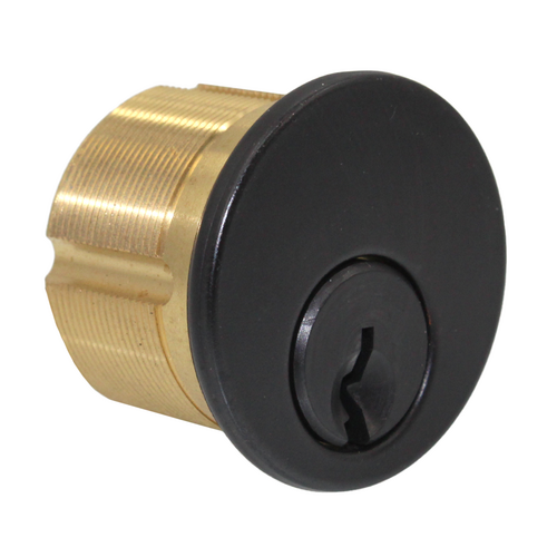 GMS M100-SC-19-ATA2 Mortise Cylinder 1in 5 Pin Schlage C, Adams Rite/Yale Cam, 622/US19 Matte Black