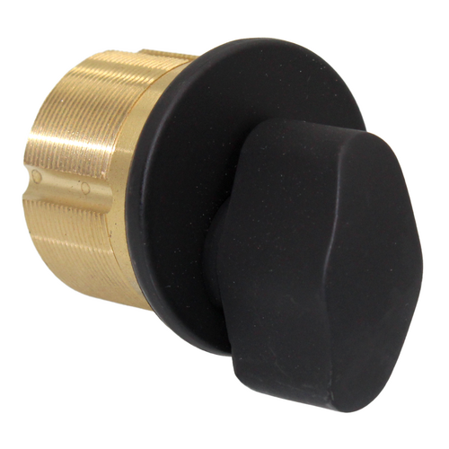 GMS M100-T-19-AT Mortise Thumbturn Cylinder 1in, Adams Rite/Yale Cam, 622/US19 Matte Black