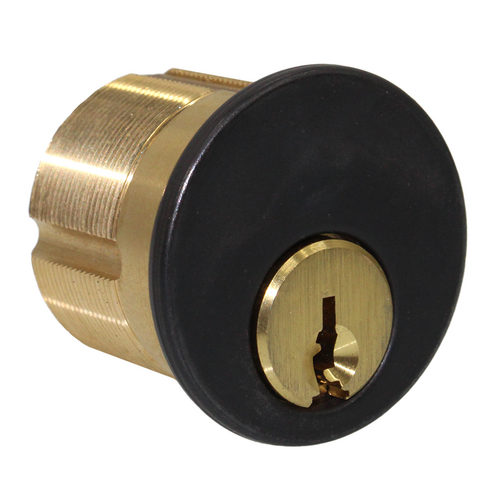 GMS M118-AW-19-ATA2 Mortise Cylinder 1-1/8in 5-Pin Arrow, Adams Rite/Yale Cam, 622/US19 Matte Black