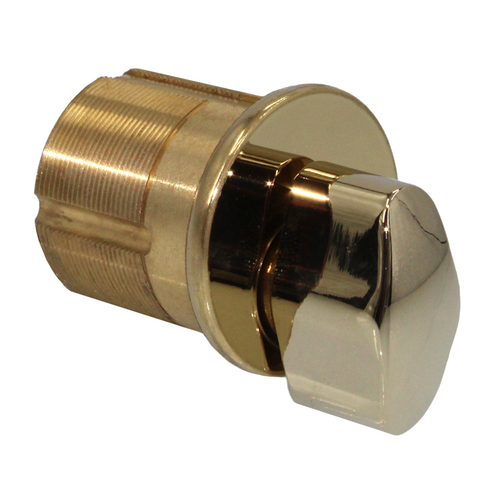 GMS M114-T-3-AT Mortise Thumbturn Cylinder 1-1/4in, Adams Rite/Yale Cam, 605/US3 Bright Brass