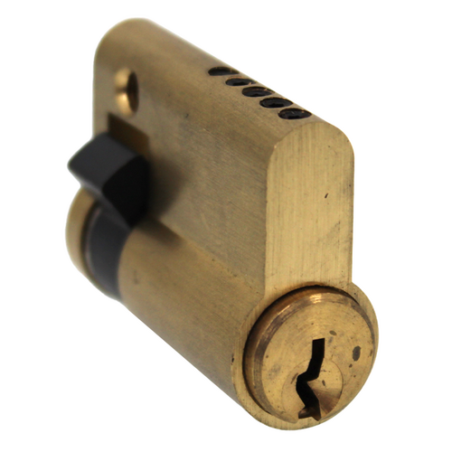 GMS PR10-SC-4 Euro Profile Single Cylinder, Schlage C Keyway, 606/US4 Satin Brass