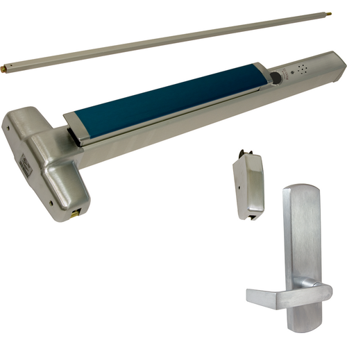 Von Duprin RX-9827L-BE-F-626-48-LBR-LHR-06-ALK Alarmed Exit Device Kit, Fire-Rated, RX Switch, 996L-BE-06 Lever Trim, Satin Chrome