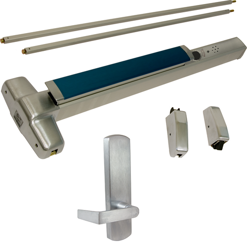 Von Duprin RX-9827L-BE-F-626-48-LHR-06-ALK Alarmed Exit Device Kit, Fire-Rated, 996L-BE-06 Lever Trim, Satin Chrome