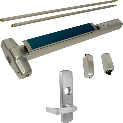 Von Duprin RX-9827L-F-626-48-LHR-06-ALK Alarmed Smooth Exit Device, Fire-Rated, 996L-06 Lever Trim, Satin Chrome