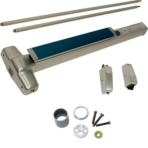 Von Duprin RX-9827NL-OP-F-626-48-ALK Alarmed Smooth Exit Device with Nightlatch Trim, Fire-Rated, Satin Chrome