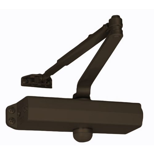 Norton 1601H-SN-690 ADA Hold Open Surface Door Closer, Adjustable Sizes 1-6, Grade 1, Dark Bronze