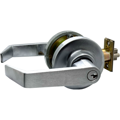 Marks Hardware 195GB/26D Marks C Keyway Clutched Lever Lockset, 6 Pin, Grade 1, Satin Chrome