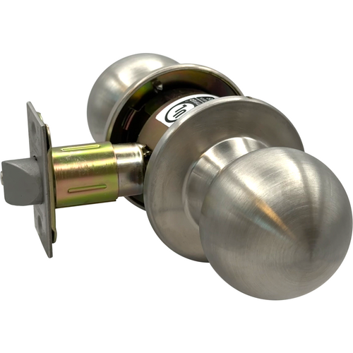 Marks Hardware 210N/32D-234 Passage Ball Knob, 2-3/4in Backset, T-Strike, Grade 2, 630/US32D Stainless Steel
