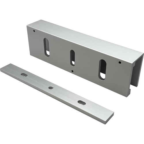 Security Door Controls HDB1-V Glass Door Mounting Kit for 1511, 1571, 1581 Maglocks, Satin Aluminum