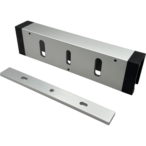 Security Door Controls HDB350-V Glass Door Mounting Kit for 350 Maglock, Adjustable for Herculite Doors