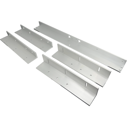 Security Door Controls TJ352-V Top Jamb Z Bracket Mounting Kit for 350 Maglock, 628/US28 Satin Aluminum