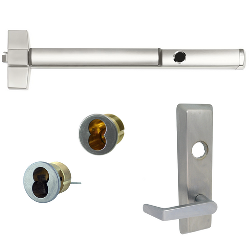 Corbin Russwin ED5200-N959ET-630-36-LHR-M52-M54-CL6 M52 Cylinder Dogging Kit with LFIC Mortise, Rim Exit Device Newport Trim